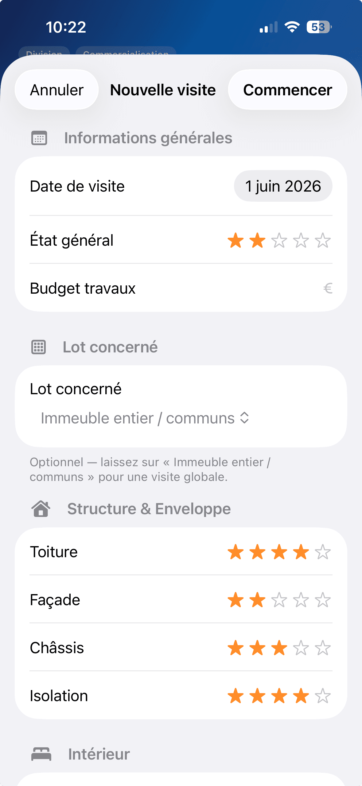 Fiche de visite